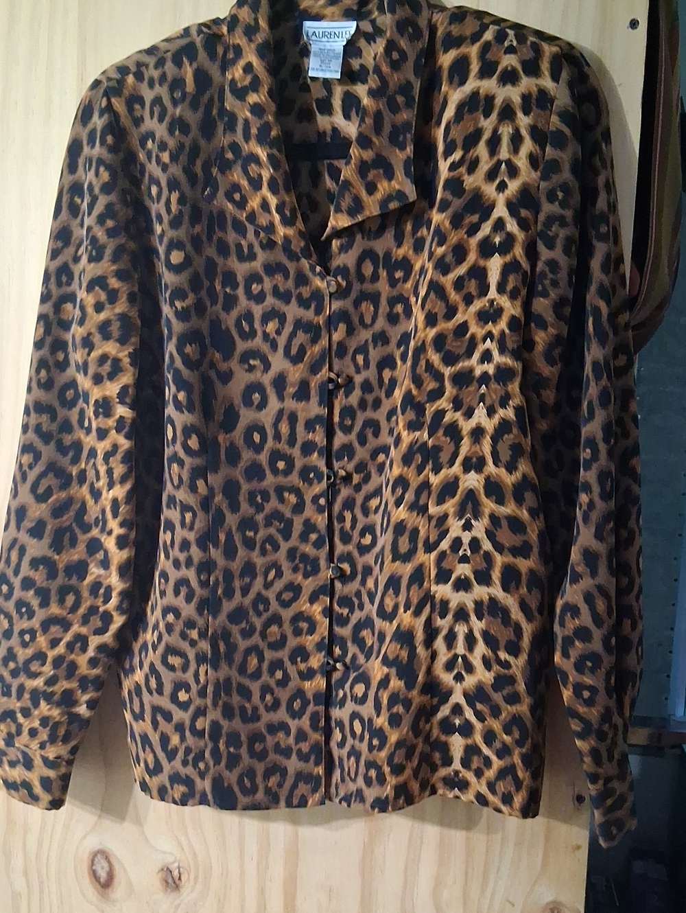 Laurence Leopard-Print Button Front Blazer Jacket - Brown/Black